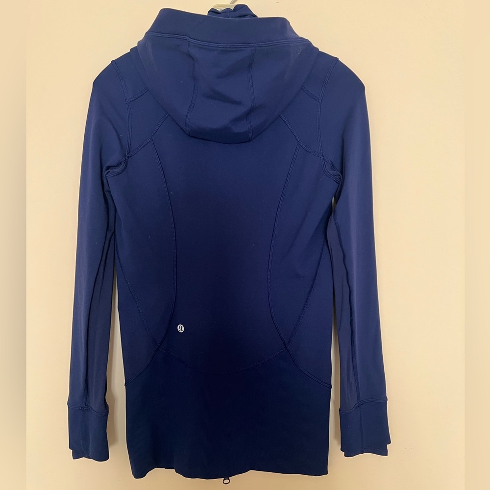 Lululemon navy blue hooded Long Jacket - Picture 15 of 16